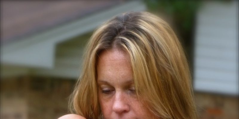 Woman holding baby